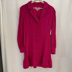 Adelyn Rae Pink Button-Down Dress